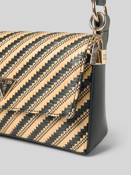 GUESS Handtas met labelapplicatie, model 'SIMONA' Zwart - 3