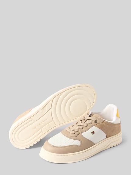 Tommy Hilfiger Low-top sneakers met echt leer Met leer Taupe - 4