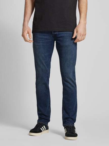 JACK & JONES Jeansy o kroju slim fit z bawełny model ‘GLENN’ Jeansowy niebieski 4