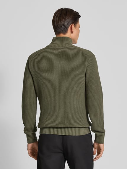 MCNEAL Strickpullover mit Troyer-Kragen Oliv 5