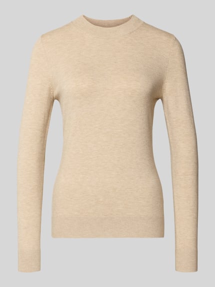 Sweter z dzianiny z mieszanki wiskozy z okrągłym dekoltem Shop The Look MANNEQUINE