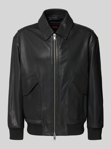 Regular Fit Lederjacke aus echtem Ziegenleder Modell 'JOSUAL' Shop The Look MANNEQUINE