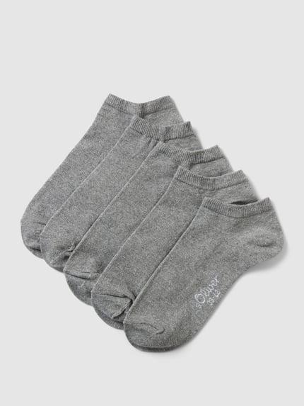 s.Oliver RED LABEL Sneakersocken mit Stretch-Anteil im 5er-Pack Hellgrau 1