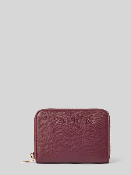 Valentino Bags Portemonnaie mit umlaufendem Reißverschluss Modell 'BIANKA RE' Bordeaux 1
