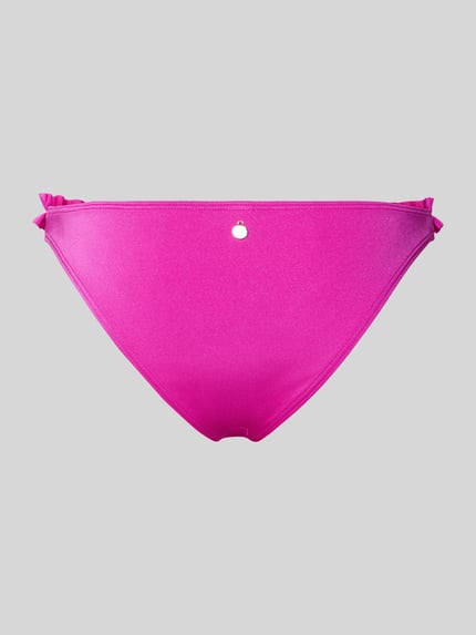 Produktfoto, Bikinihose mit Rüsche Modell 'Liora' von LASCANA in Pink mit elastischem Bund, körpernaher Passform und glatter Textur.