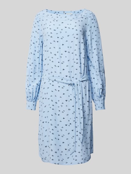 Tom Tailor Knielanges Kleid mit Allover-Muster Hellblau 2