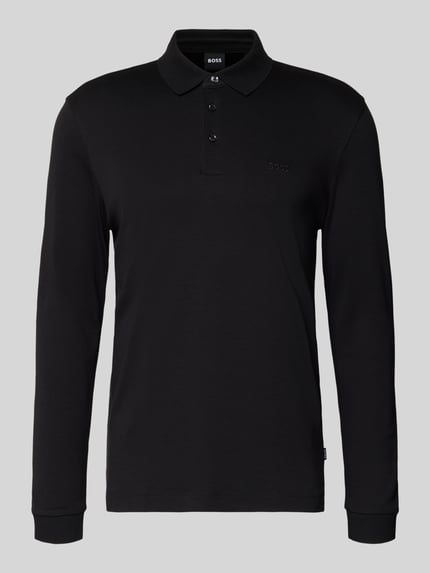 BOSS Koszulka polo z napisem z logo Czarny 2