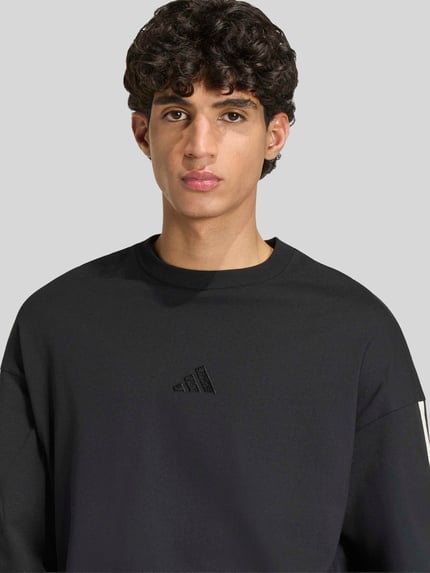 adidas Sportswear Relaxed Fit Langarmshirt aus reiner Baumwolle Black 3