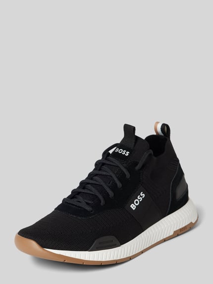 BOSS Sneakers met label-details model 'TITANIUM_RUNN_KNSTA' Zwart - 1