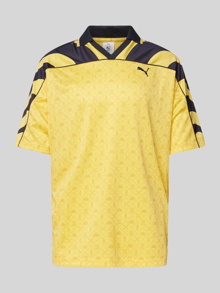 PUMA Performance Relaxed Fit Trikot mit Logo-Print Modell 'ROAD TO UNITY' GELB 2