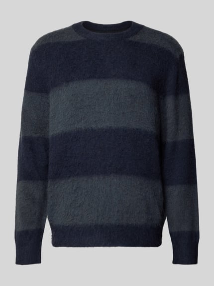 Wood Wood Strickpullover mit gerippten Abschlüssen Modell 'Levi' Marine 2