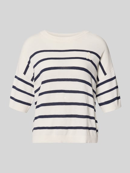 ARMEDANGELS Relaxed Fit Pullover aus Leinen-Mix Modell 'STRIPE' Offwhite 2