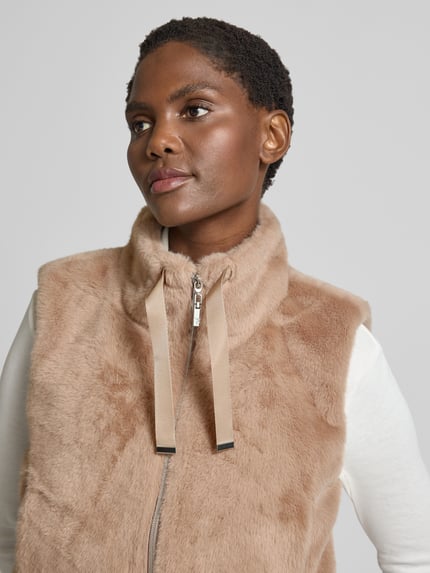 monari Gilet met ritssluiting Lichtbruin - 3