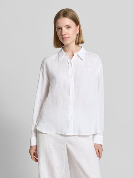 Tommy Hilfiger bluzka oversized z czystego lnu Biały 4