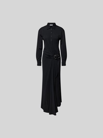 Rabanne Maxi-jurk met platte kraag Zwart - 2