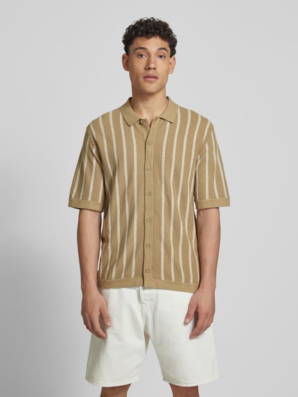 JACK & JONES Vrijetijdsoverhemd met knoopsluiting, model 'EMIL' Beige - 4