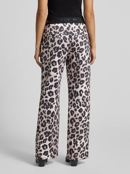 s.Oliver BLACK LABEL Straight leg broek met elastische band Zand - 5