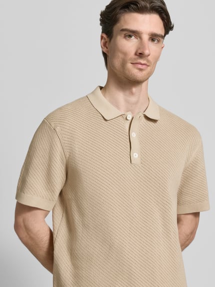 Casual Friday regular fit poloshirt met labeldetail model 'ISAKSSON' Beige - 3
