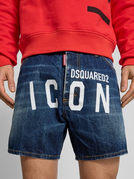 Dsquared2 Szorty jeansowe o kroju regular fit z bawełny Niebieski 3