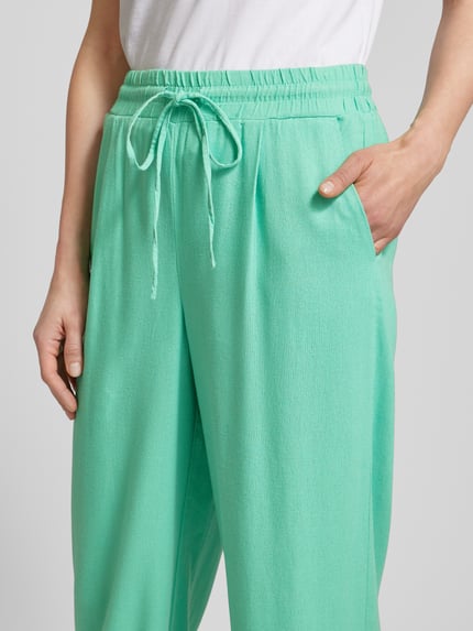 VERO MODA Loose Fit Stoffhose mit Leinen-Anteil Modell 'JESMILO' Gruen 3