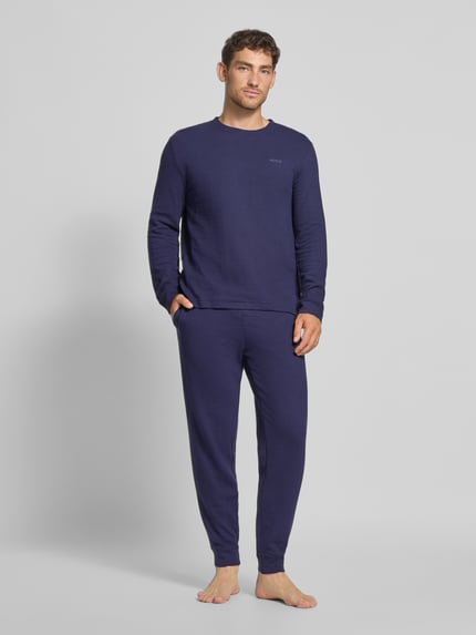 HUGO Regular Fit Sweatpants aus Baumwoll-Mix Modell 'AUSTIN PANTS' Marine 1