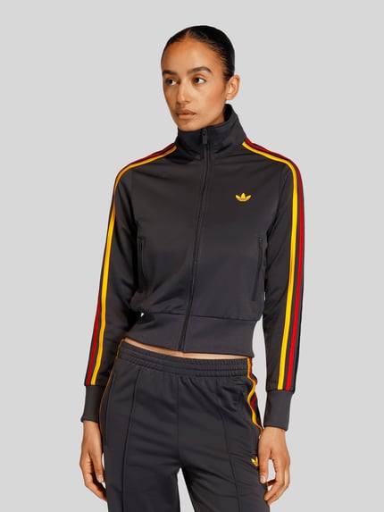 adidas Originals regular fit trainingsjack met labelstitching Zwart - 4