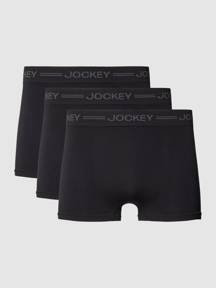 Jockey Boxershort met label in band in een set van 3 stuks, model 'EVERYDAY SEAMLESS' Zwart - 1