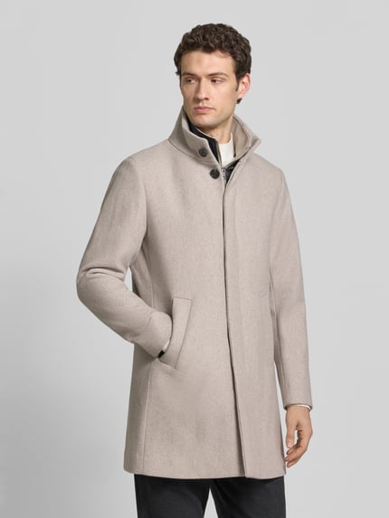 Matinique Regular Fit Mantel aus Baumwoll-Mix mit Viskose-Anteil Taupe 4