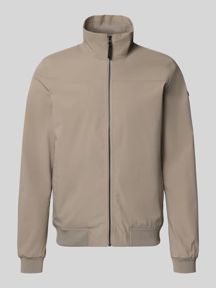 Produktfoto, Regular Fit Jacke mit Stehkragen Modell 'Alvin' von Didriksons in Beige mit Reißverschluss, elastische Abschlüsse, Eingrifftaschen.