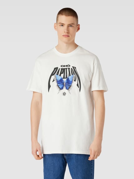 Mister Tee T-Shirt mit Motiv-Print Modell 'ORIGAMI' Offwhite 4
