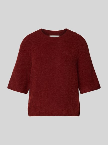 MSCH Copenhagen Strickshirt mit Woll-Anteil Modell 'Milania" Dunkelrot 2