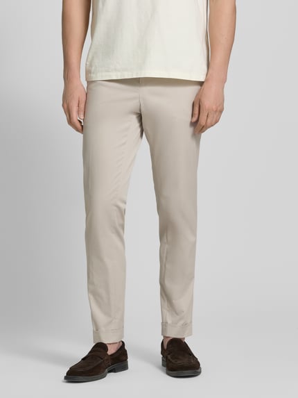 BOSS Slim Fit Hose aus Baumwoll-Mix Modell 'H-GENIUS' Kitt 4