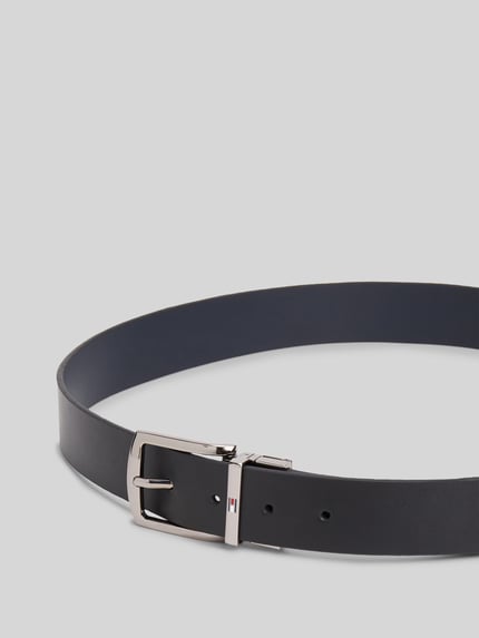 Tommy Hilfiger Gürtel aus echtem Leder mit Logo-Applikation Marine 2