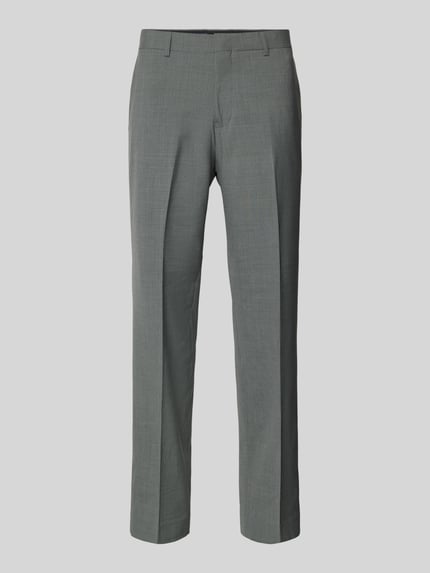 Produktfoto, graue Slim Fit Anzughose mit Woll-Anteil Modell 'Awesley' von Matinique, Material-Mix, Hakenverschluss, französische Eingrifftaschen, Bundweite 40 cm, Innenbeinlänge 65 cm, für Herren