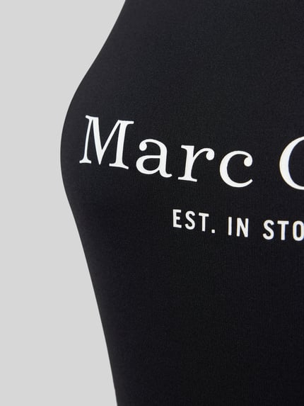Marc O'Polo Badeanzug mit Label-Print Modell 'Essentials' Black 2
