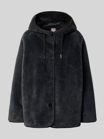 OAKWOOD Kurtka typu teddy z kapturem Model „SEOUL” Antracytowy 2