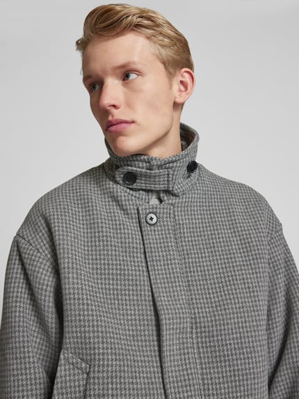 JACK & JONES Relaxed fit jack met wol Model 'VERMONT' Lichtgrijs gemêleerd - 3
