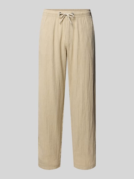 Redefined Rebel Hose aus Leinen-Baumwoll-Mix mit elastischem Bund Offwhite 2