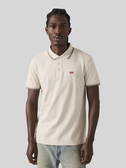 Levi's® regular fit poloshirt met contrasterende strepen Beige - 1