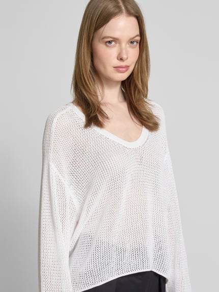 DRYKORN Strickpullover mit überschnittenen Schultern Modell 'MAIJA' Weiss 3