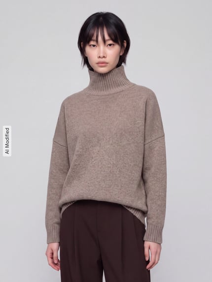 Weekend Max Mara Loose fit pullover van pure wol model 'BORGIA' Lichtbruin - 4