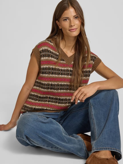 Weekend Max Mara Regular Fit Pullunder aus reiner Alpakawolle Camel 3