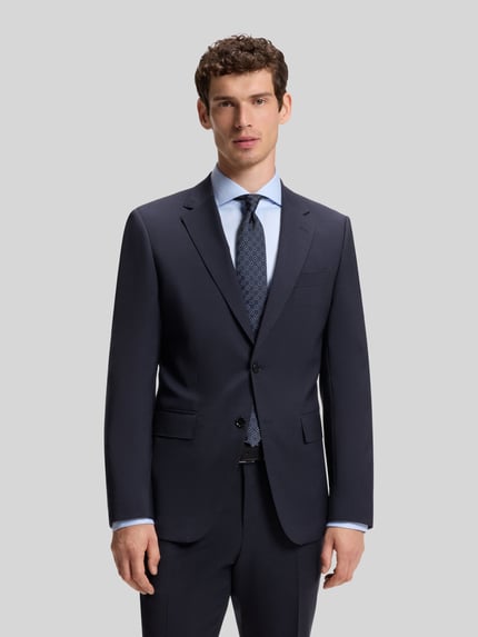 BOSS Slim Fit Anzug aus reiner Schurwolle Modell 'H-HUGE-2PCS-263' Marine 4