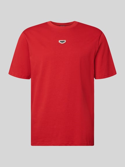 T-Shirt mit Label-Detail Shop The Look MANNEQUINE