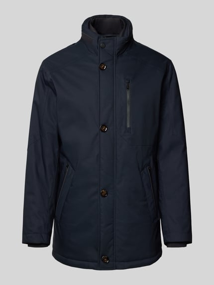 bugatti Regular Fit Jacke mit gefüttertem Stehkragen Modell 'City' Marine 2