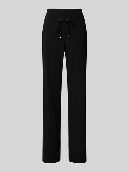 Raffaello Rossi Straight leg broek met tunnelkoord, model 'CANDICE' Zwart - 2