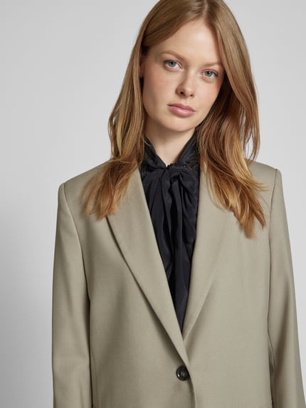 Jake*s Collection Regular fit blazer met reverskraag Rietgroen - 3