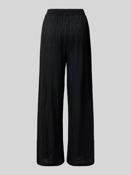 PIECES Loose fit strandbroek in semi-transparante look, model 'CAFIE' Zwart - 3