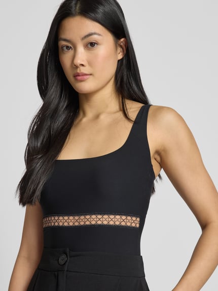 Triumph Body met vierkante hals, model 'PALINA COSMIC HEART'BEAT' Zwart - 3