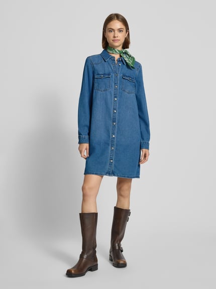 ONLY Oversized jeansjurk van katoenmix, model 'LISA' Jeansblauw - 1